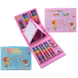 Heißer Verkauf 208-teiliges Aquarellstift- und Farbstift-Kunstzeichnungs-Briefpapierset für Kinder