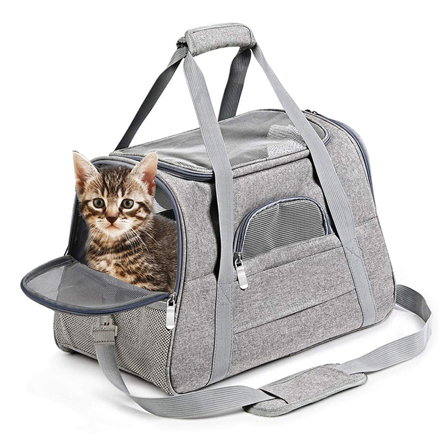 Atmungsaktive Katzen-Hunde-Reisetasche, Haustier-Rucksackträger