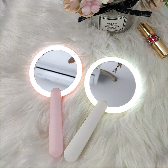 Reisetaschen-faltbarer tragbarer Mini-Kosmetik-Make-up-Spiegel mit LED-Licht